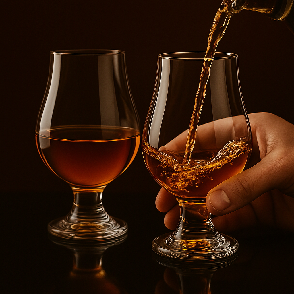 Pair of Crystal Cognac Glasses