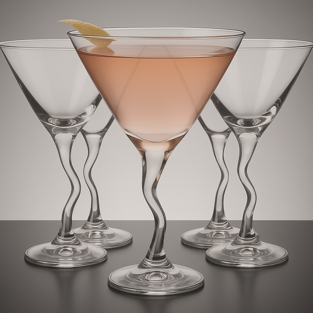 Crooked Martini Glass
