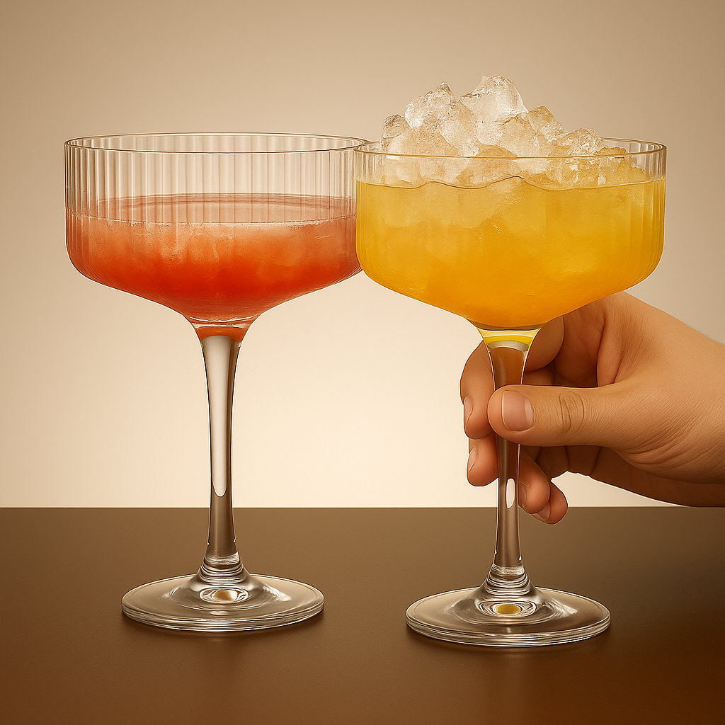 Ribbed Martini Glass