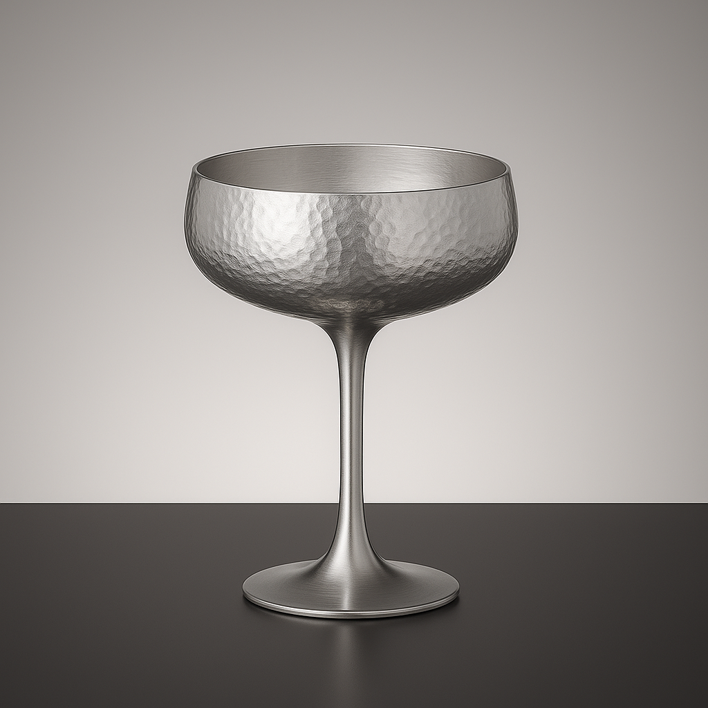 Stainless Steel Silver Cocktail Glass