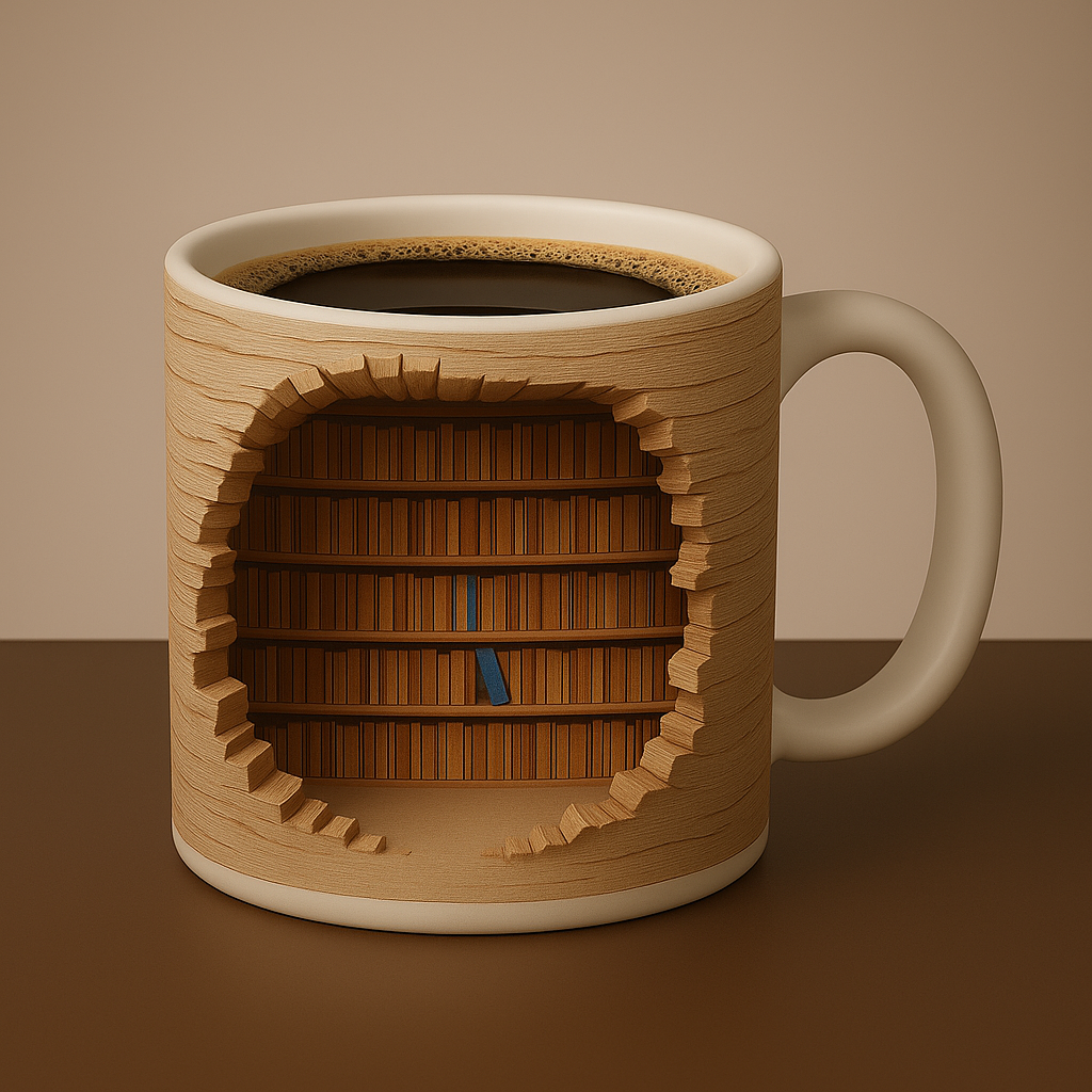 Book Illusion Mug
