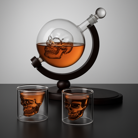 Whiskey Decanter Set Skull Decanter with 2 Glasses