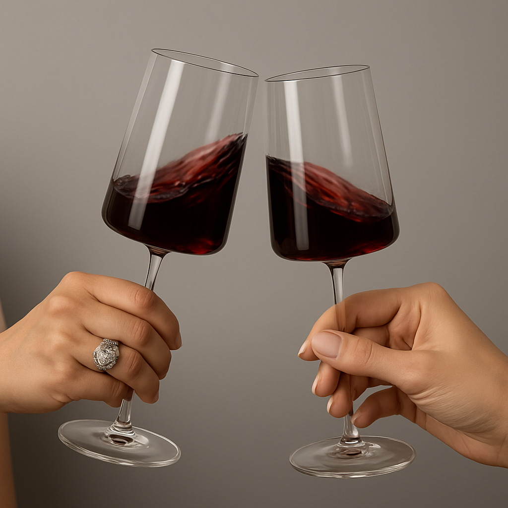 Pair of Square Wine Glasses