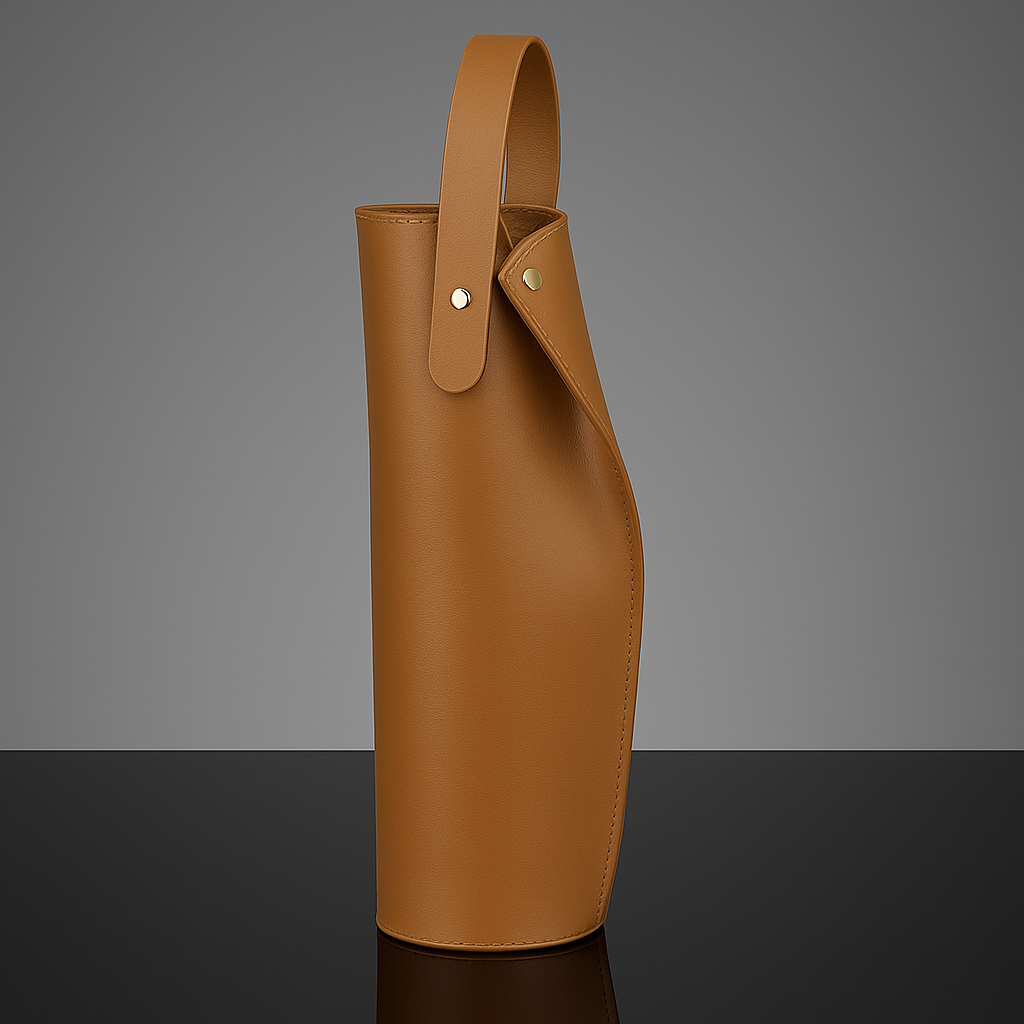 Leather Tote Wine Bag
