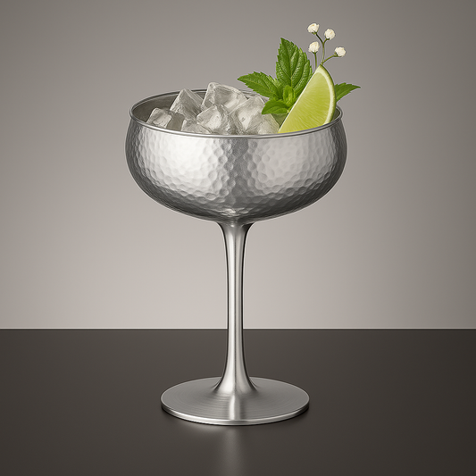 Stainless Steel Silver Cocktail Glass
