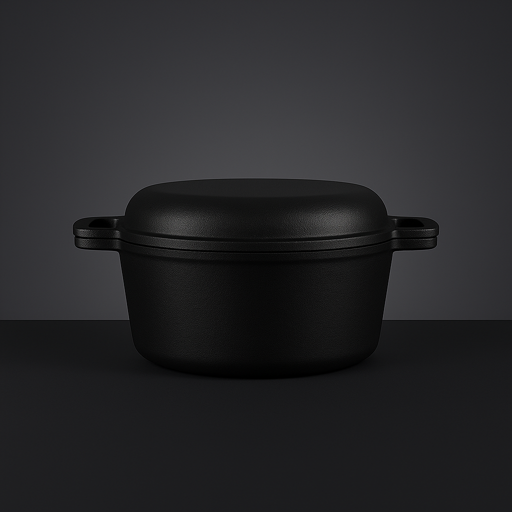 2 in 1 Cast Iron Dutch Oven