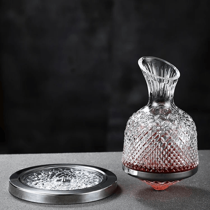 Rotating Crystal Wine Decanter