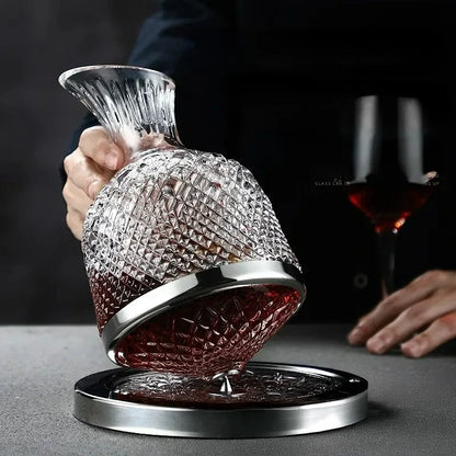 Rotating Crystal Wine Decanter