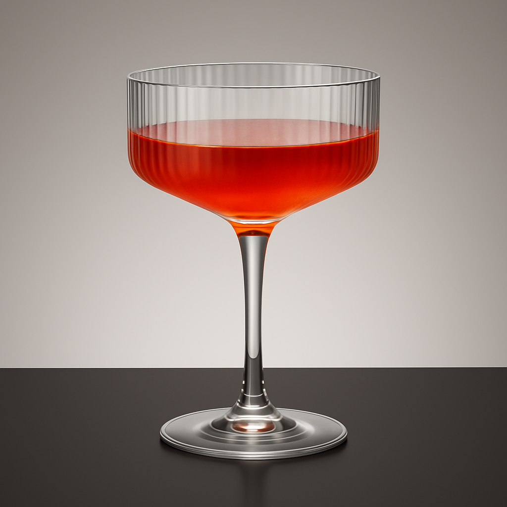 Ribbed Martini Glass