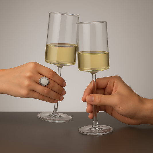 Pair of Square Wine Glasses